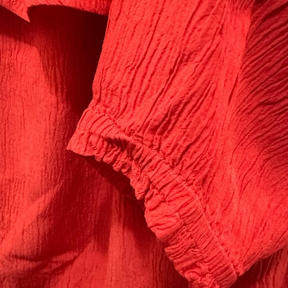 127 Only | Women’s Bold Red Off-the-Shoulder Blouse with ruffle details (size S) - Picture 5 of 12